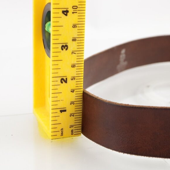 H&M Womens Belt Size Small 30 Brown Leather 1 1/2" Wide Sweden Sturdy Work - Picture 5 of 12